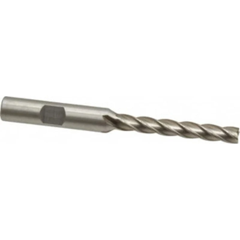 Value Collection 1/4, 1-3/4 LOC, 3/8 Shank Diam, 3-1/2 OAL, 4 Flute, High Speed Steel Square End Mill Single End, Unc...